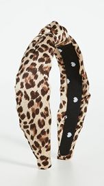 Lele Sadoughi Petitie Leopard Knotted Headband at Shopbop