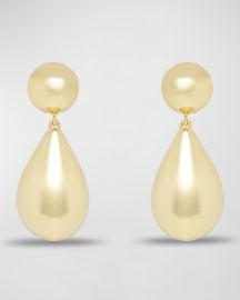 Lele Sadoughi Small Dome Pearly Teardrop Earrings at Neiman Marcus