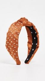 Lele Sadoughi Star Studded Silk Knotted Headband at Shopbop