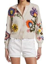 Lelia Floral-Embroidered Cardigan at Saks Fifth Avenue