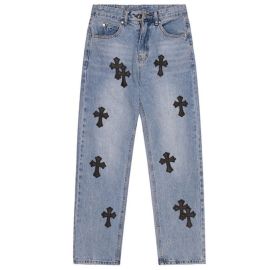 Lemandik Straight Leg Jeans Cross Patch at Lamandik