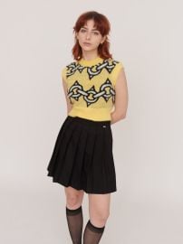 Lemon Chain Knitted Vest Lazy Oaf at Lazy Oaf