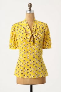 Lemon Liftoff Blouse at Anthropologie