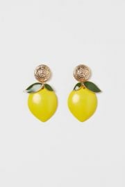 Lemon-shaped Earrings - Gold-coloredlemon - Ladies  HampM US at H&M