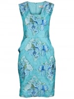 Lemon's blue floral dress by Lela Rose at Farfetch