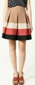 Lemons colorblock skirt at Zara