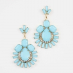 Lemon's turquoise flower earrings at Design Spark