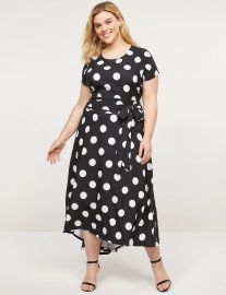 Lena High-Low Belted Maxi Dress at Lane Bryant