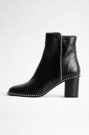 Lena Round Piping Ankle Boots - boots women  ZadigampVoltaire at Zadig & Voltaire