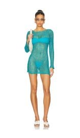 Leni Solid Long Sleeve Mini Dress at Revolve