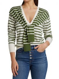 Leni Tie Stripe Sweater at Saks Fifth Avenue