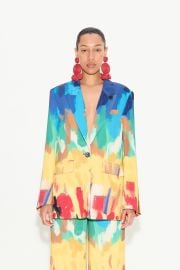 Lennox Crepe Jacket in Palette Print SIMONMILLER Simon Miller at Simon Miller