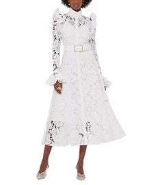 Leo Lin Aliyah Lace Belted Midi Dress at Bloomingdales
