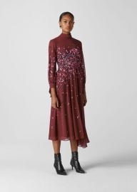 Leo Print Pleated Dress at Whistles