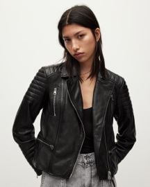 Leoni Leather Biker Jacket Black ALLSAINTS US at All Saints