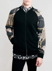 Leopard Baroque Bomber Jacket at Topman