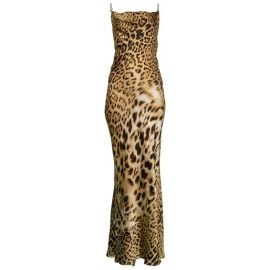 Leopard Bias Gown by Vintage Roberto Cavalli at 1stdibs