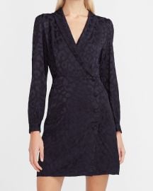 Leopard Jacquard Blazer Dress at Express