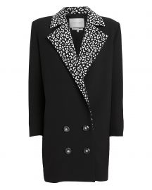 Leopard Lapel Suiting Blazer by Carmen March at Intermix