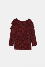 Leopard Print Blouse by Zara at Zara