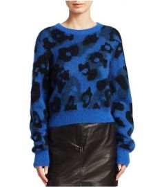 Leopard Print Boxy Knit Sweater at Saks Off 5th