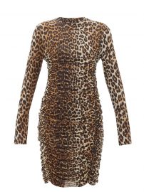 Leopard Print Mesh Dress by Ganni at Matches