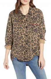 Leopard Print Oversized Shirt at Nordstrom Rack