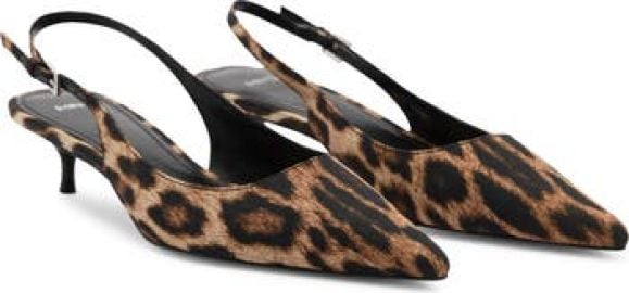 Leopard Print Pointed Toe Slingback Pump at Nordstrom