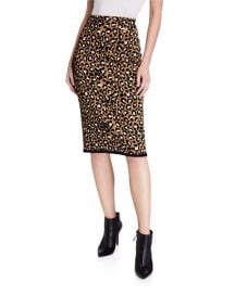 Leopard-Print Pull-on Pencil Skirt by Michael Michael Kors at Last Call