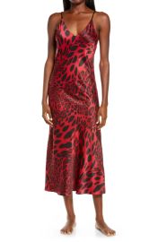 Leopard Print Satin Nightgown by Natori at Nordstrom