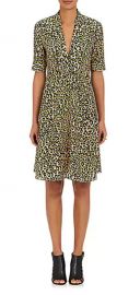 Leopard-Print Silk Crepe De Chine A-Line Dress at Barneys