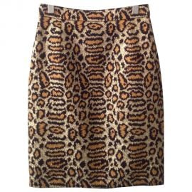 Leopard Print Silk Skirt by Saint Laurent at Saint Laurent