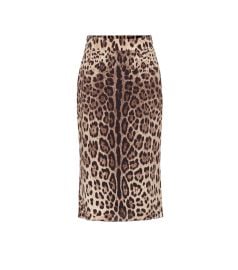 Leopard-Print Stretch-Silk Skirt Dolce amp Gabbana - at Mytheresa