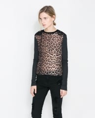 Leopard Print Tshirt at Zara