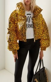 Leopard-Printed Satin Down Puffer Jacket By Dolce amp Gabbana at Moda Operandi