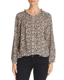 Leopard-Printed Silk Top at Bloomingdales