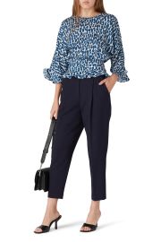 Leopard Ruffle Hem Top by Derek Lam Collective Rent the Runway at Rent the Runway