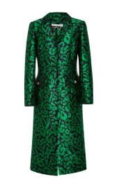 Leopard Satin Jacquard Coat at Moda Operandi