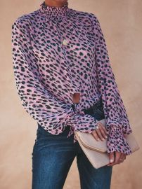 Leopard Spot Blouse by Vici at Vici