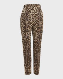 Leopard Straight-Leg Pants at Neiman Marcus