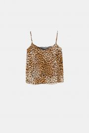 Leopard print cami by Zara at Zara