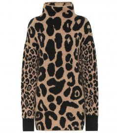 Leopard-print cotton and alpaca-blend sweater at Mytheresa