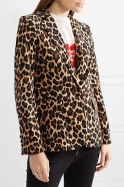 Leopard-print cotton-blend velvet blazer at Net A Porter