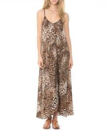 Leopard print maxi dress at ChicNova