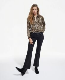 Leopard print silk shirt at The Kooples