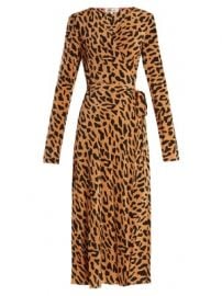 Leopard-print silk wrap dress at Matches