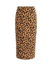 Leopard-print stretch-cady pencil skirt at Matches