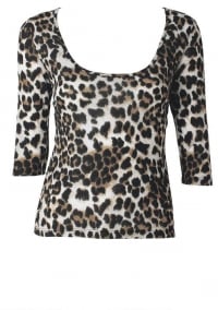 Leopard print top at Alloy