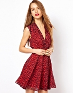 Leopard skater dress by French Connection at Asos