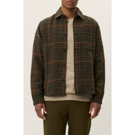 Les Deux Kody Houndstooth Wool Blend Overshirt at Nordstrom